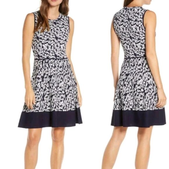 BRAND NEW ELLEN TRACY SLEEVELESS PLEATED ROUND NECKLINE WOMEN"S DRESS - Picture 1 of 15